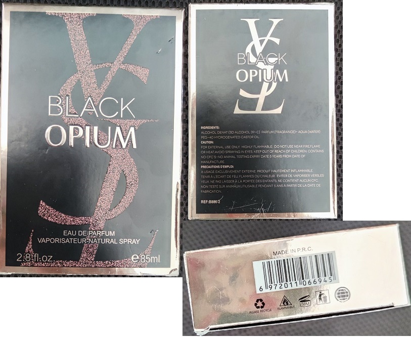 Nebezpečný výrobek BLACK OPIUM, VST, EAU DE PARFUM číslo šarže/ sp. do: REF: B886-2, MFD: 2022/07/02, EXP: 2027/07/01